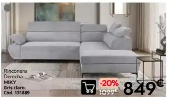 Rinconera derecha miky gris claro