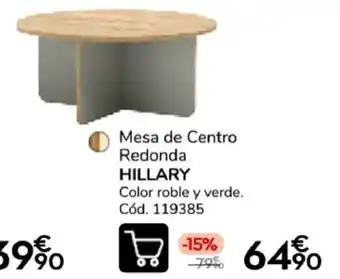 Hillary mesa de centro redonda