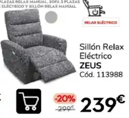 Conforama Zeus sillón relax eléctrico oferta