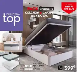 Conforama Somnalis colchón + canapé oferta