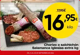 FROIZ Iglesias chorizo o salchichón salamanca extra oferta