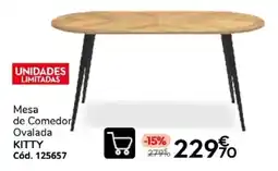 Conforama Kitty mesa de comedor ovalada oferta