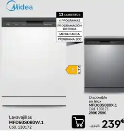 Conforama Midea lavavajillas MFD60S080W.1 oferta