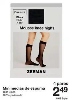 Zeeman One - minimedias de espuma oferta