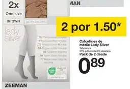 Zeeman One - calcetines de media lady silver oferta