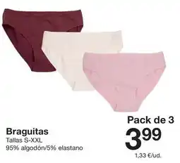 Zeeman Braguitas oferta