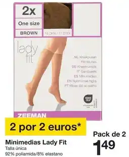 Zeeman One - minimedias lady fit oferta