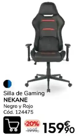 Conforama Nekane silla de gaming negro y rojo oferta