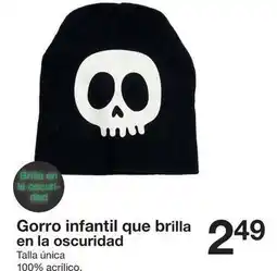 Zeeman Gorro infantil que brilla en la oscuridad oferta
