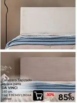 Conforama Da Vinci cabecero tapizado en tela pana oferta