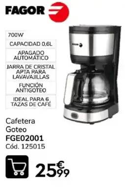 Conforama Fagor cafetera goteo fge02001 oferta