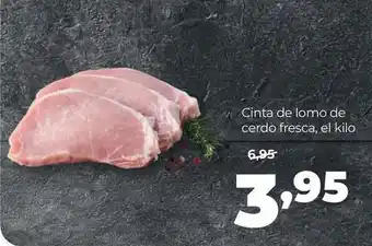 Cinta de lomo de cerdo fresca