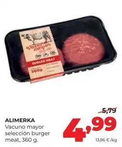 Alimerka Alimerka - vacuno mayor seleccion burger meat oferta