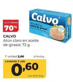 Alimerka Calvo - atun claro en aceite de girasol oferta
