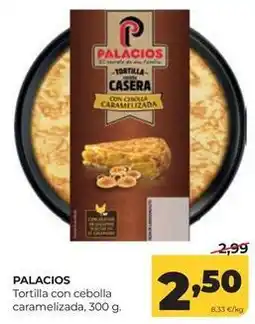 Alimerka Palacios - tortilla con cebolla caramelizada oferta