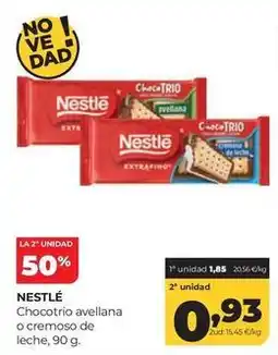 Alimerka Nestlé - chocotrio avellana o cremoso de leche oferta