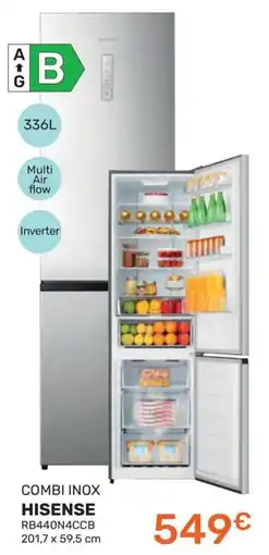 Expert Hisense combi inox rb440n4ccb oferta