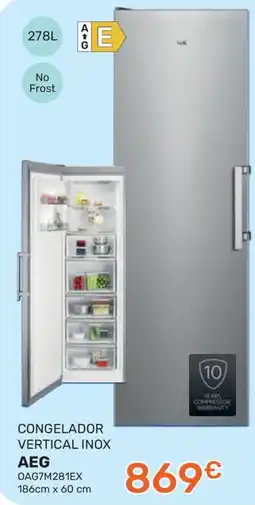 Expert AEG congelador vertical inox oferta