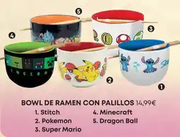 Game Bowl de ramen con palillos oferta