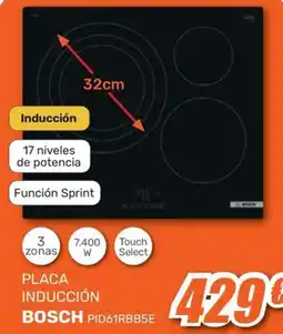 Expert Bosch placa inducción pid61rbb5e oferta