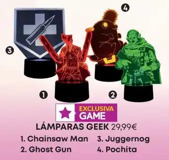Exclusiva Game Lámparas Geek