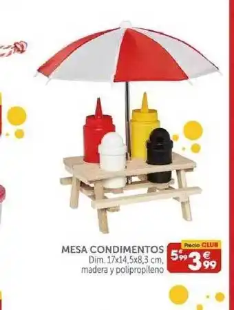 GiFi Mesa Condimentos oferta