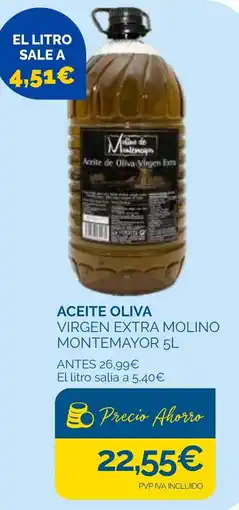 Supermercados La Despensa Molino de Montemayor aceite de oliva virgen extra oferta