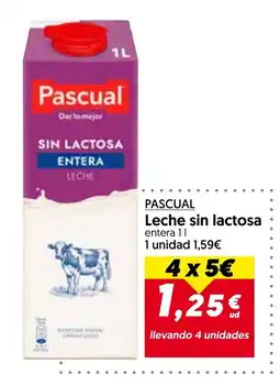 Hiper Usera Pascual leche sin lactosa entera oferta