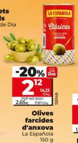 Maxi Dia La Española olives farcides d'anxova oferta