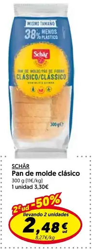 Hiper Usera Schär pan de molde clásico oferta