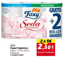 Hiper Usera Foxy papel higiénico seda oferta