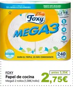 Hiper Usera Foxy papel de cocina mega3 oferta
