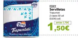 Hiper Usera Foxy servilletas trapuntati oferta