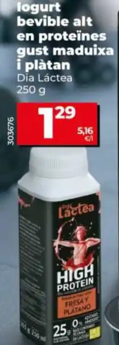 Dia Láctea logurt be viable alt en proteïnes gust maduixa i plàtan