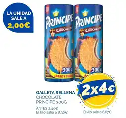 Cash Ecofamilia Príncipe galleta rellena chocolate oferta