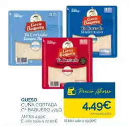 Cash Ecofamilia Garcia Baquero queso cuña cortada oferta