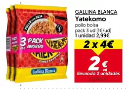 Hiper Usera Gallina Blanca Yatekomo pollo bolsa oferta