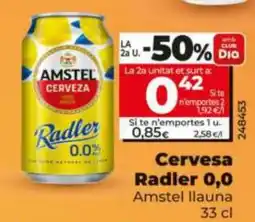 Maxi Dia Amstel Cerveza Radler 0,0 oferta