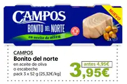 Hiper Usera Campos bonito del norte en aceite de oliva o escabeche oferta
