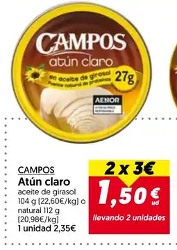 Hiper Usera Campos atún claro oferta