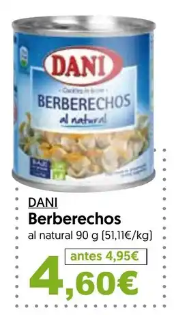 Hiper Usera Dani berberechos al natural oferta