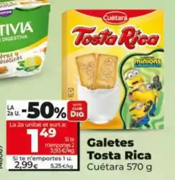 Maxi Dia Cuétara Galetes Tosta Rica oferta