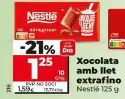 Maxi Dia Nestlé xocolata amb llet extrafino oferta