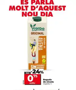 Maxi Dia Vegedia bebida de avena original oferta