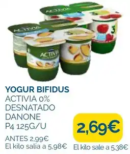 Supermercados La Despensa activia 0% desnatado oferta