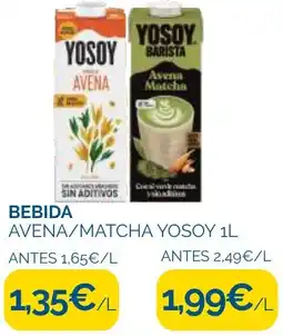 Supermercados La Despensa Yosoy bebida avena/matcha oferta