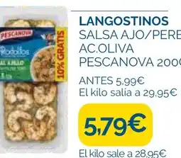 Supermercados La Despensa Pescanova langostinos salsa ajo/perejil ac.oliva oferta