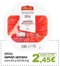 Hiper Usera Argal jamón serrano oferta