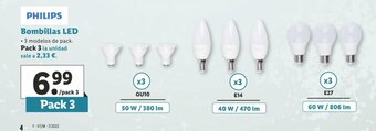 Lidl Philips Bombillas LED oferta