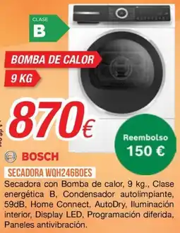 Expert Bosch secadora wqh246boes oferta
